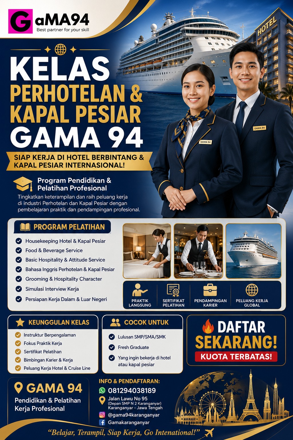 Peserta pelatihan GAMA 94 di industri hospitality